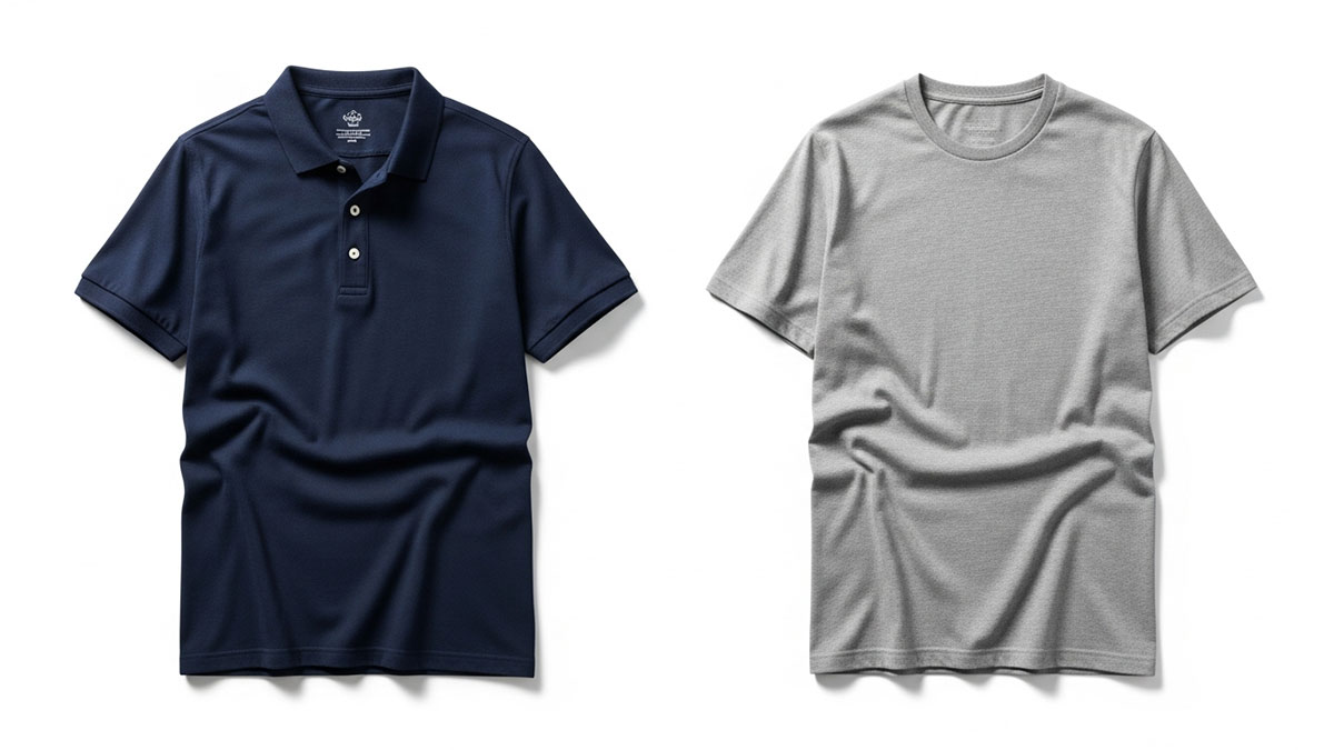 تفاوت تیشرت یقه دار و یقه گرد