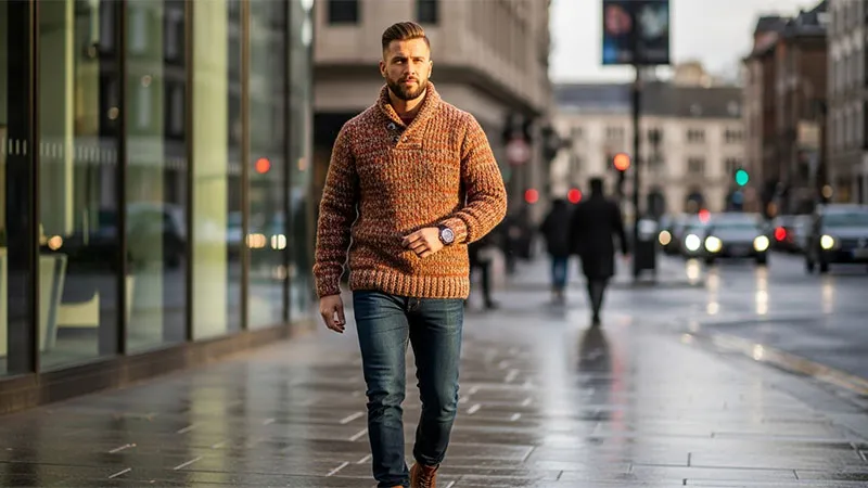 استایل های متنوع با پلیور و بافت مردانه
