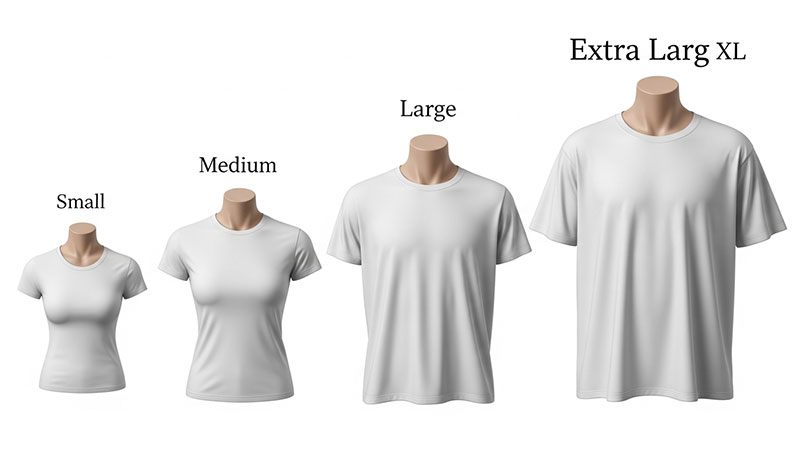 اهمیت انتخاب سایز مناسب تیشرت