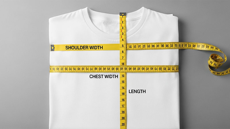 سایز تیشرت آستین کوتاه یا آستین بلند